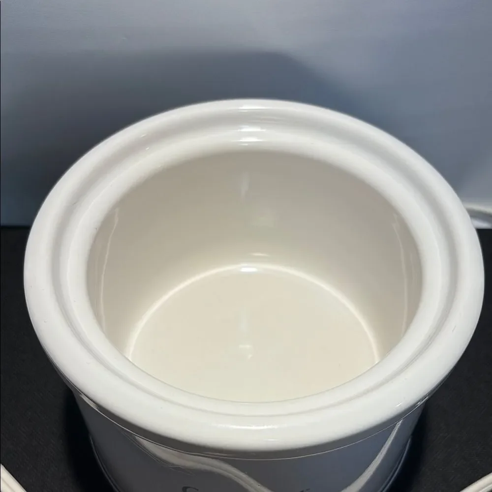 White Little Dipper Stoneware Slow Cooker